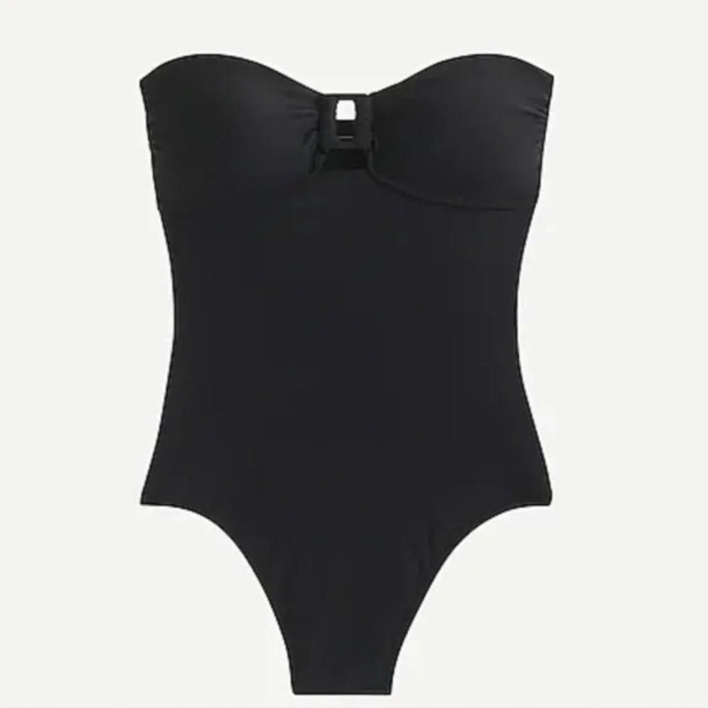 J. Crew Square-ring One-piece Swimsuit, Black Size 2 NWT